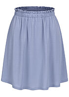 VILA Damen High-Waist Skater Struktur Rock english manor blau