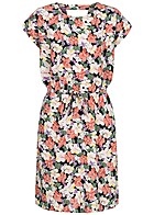 ONLY Dames Jurk met bindceintuur en lentebloemenprint zwart