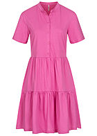ONLY Dames Jurk met knopen en volant roze