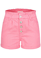 ONLY Dames Korte broek met knopen en 5 zakken roze