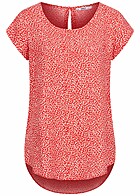 ONLY Dames Blouse met knoopje en all over print rood
