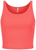 ONLY Dames NOOS Crop Top met structuurstof roze
