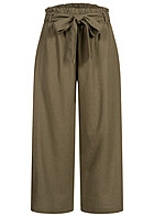 JDY by ONLY Dames Mid-Waist Broek met tailleband in olijfgroen