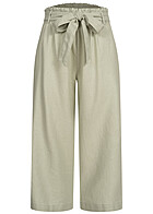 JDY by ONLY Damen Cropped Mid-Waist Leinen Hose mit Bindegrtel desert sage grn