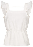 Vero Moda Dames Top met V-hals op de rug wit