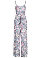 ONLY Damen Jumpsuit mit Bindegrtel und Floralem Print stone blau multicolor