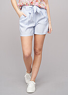VILA Damen High Waist Shorts mit Bindegrtel und 2-Pockets kentucky blau