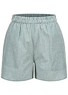 VILA Damen Shorts mit Gummibund und 2-Pockets gestreift arctic blau