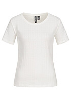 Pieces Dames Basic T-shirt Slim Fit wit