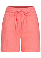 Pieces Dames High Waist Shorts in linnen-look met trekkoordjes roze