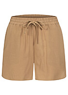 Vero Moda Dames Viscose Zomershort met 2 zakken bruin