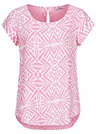 ONLY Dames Viscose Shirt met print roze wit