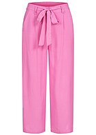 ONLY Dames Korte broek van viscose met wijde pijpen en bindceintuur roze