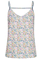 ONLY Dames Viscose Top met V-hals en bloemenprint blauw multicolor