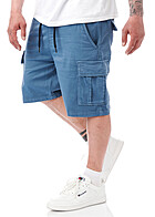 Indicode Heren Cargo Shorts met 6 zakken en trekkoorden blauw