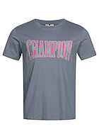 Champion Heren T-shirt met logopatch blauw roze