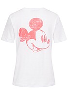 Pieces Dames Disney T-Shirt met Mickey Mouse opdruk wit roze