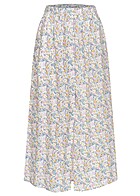 ONLY Dames Viscose Rok met sierknopen en bloemenprint blauw