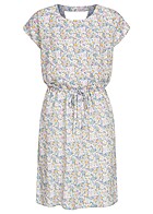 ONLY Dames Viscose Jurk met bindceintuur en bloemenprint blauw