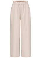 ONLY Dames NOOS Hoog uitgesneden broek met elastiek in de taille beige