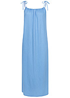 ONLY Dames Viscose Jurk met structuurstof blauw