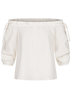 ONLY Dames Off-Shoulder Top met binddetails wit