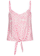 ONLY Dames Viscose Top met knoopdetail en print roze