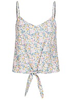 ONLY Dames Viscose Top met knoopdetail en print blauw multicolor