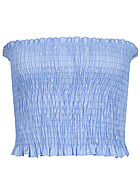 Seventyseven x Anniju Dames Bandeautop met structuurstof blauw