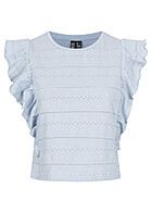 Pieces Dames Top met ruches blauw