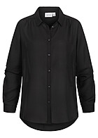 VILA Dames NOOS Blouse met lange mouwen en knopen zwart