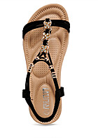 Seventyseven Lifestyle Dames Sandalen met strass-steentjes zwart