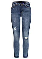 Vero Moda Dames NOOS Jeans Broek met 5 zakken destroyed look medium blauw