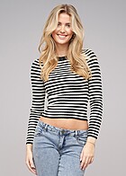 Vero Moda Dames NOOS Trui met structuurstof zwart beige