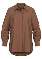 Vero Moda Dames Blouse met kraag en knopen bruin