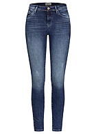 ONLY Dames NOOS Jeans Broek met 5 zakken gewassen look donkerblauw