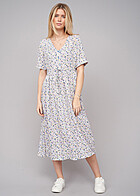 Pieces Dames Jurk met binddetail en bloemenprint multicolor