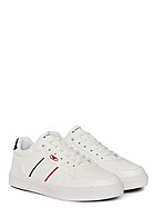 Tom Tailor Heren Sneaker van kunstleer met veters wit rood