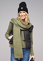 Noisy May Dames Omkeerbaar vest met hoge kraag zwart beige