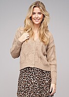 Vero Moda Dames Vest met V-hals en knopen bruin