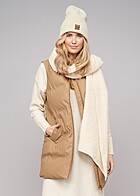 Vero Moda Dames Gewatteerd vest met rits en capuchon bruin