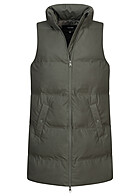 Vero Moda Dames Gewatteerd vest met rits en capuchon donkergroen