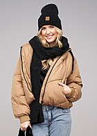 Vero Moda Dames Gewatteerde jas met 2 ritszakken en capuchon bruin