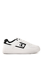 Champion Heren Lage Leren Sneaker met logo wit zwart