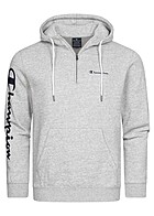 Champion Heren Hoodie met rits en voorzak lichtgrijs