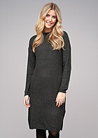 Vero Moda Dames Jurk met lange mouwen en hoge hals donkergrijs