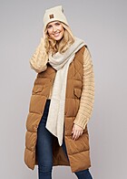 ONLY Dames NOOS Gewatteerd vest met knopen en 2 zakken bruin