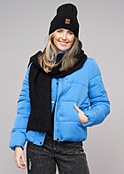 ONLY Dames Gewatteerd jasje met hoge hals en 2 zakken blauw