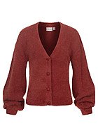 VILA Dames NOOS Vest met knopen donkerrood