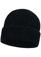 Pieces Dames NOOS Wol Beanie geweven stof zwart